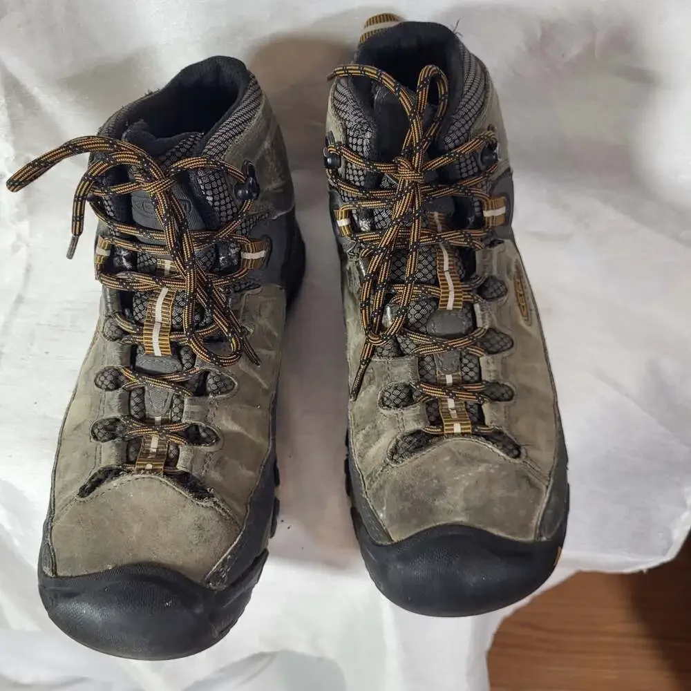 Keen Targhee III Waterproof Mid Hiking Boots Brown Gray Men's, size 9